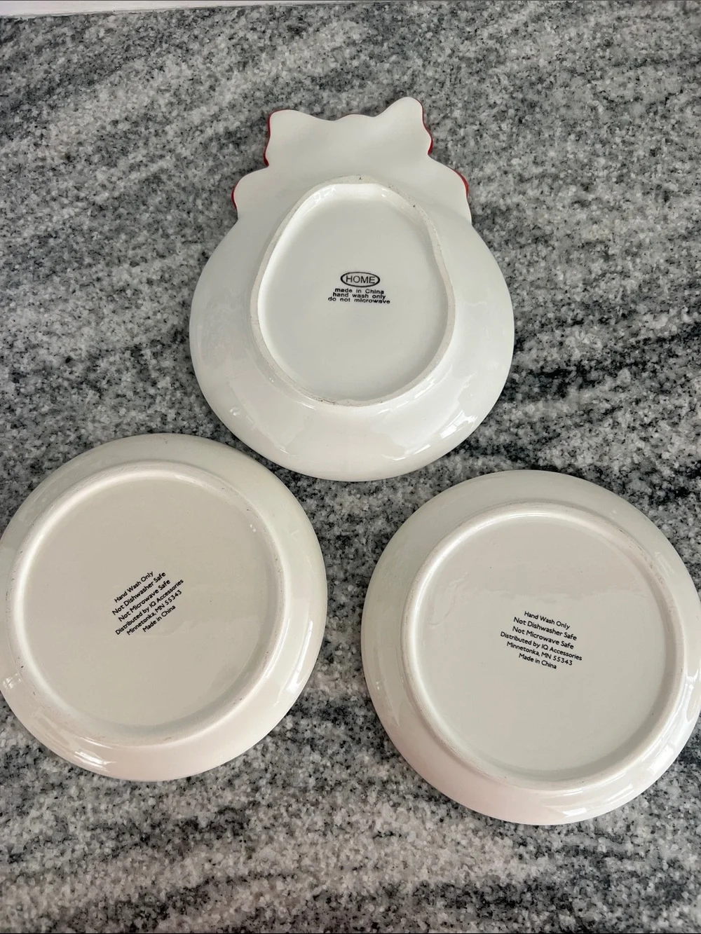 Target Holiday Ceramic Trinket Plates - Red, White, Green, Gold